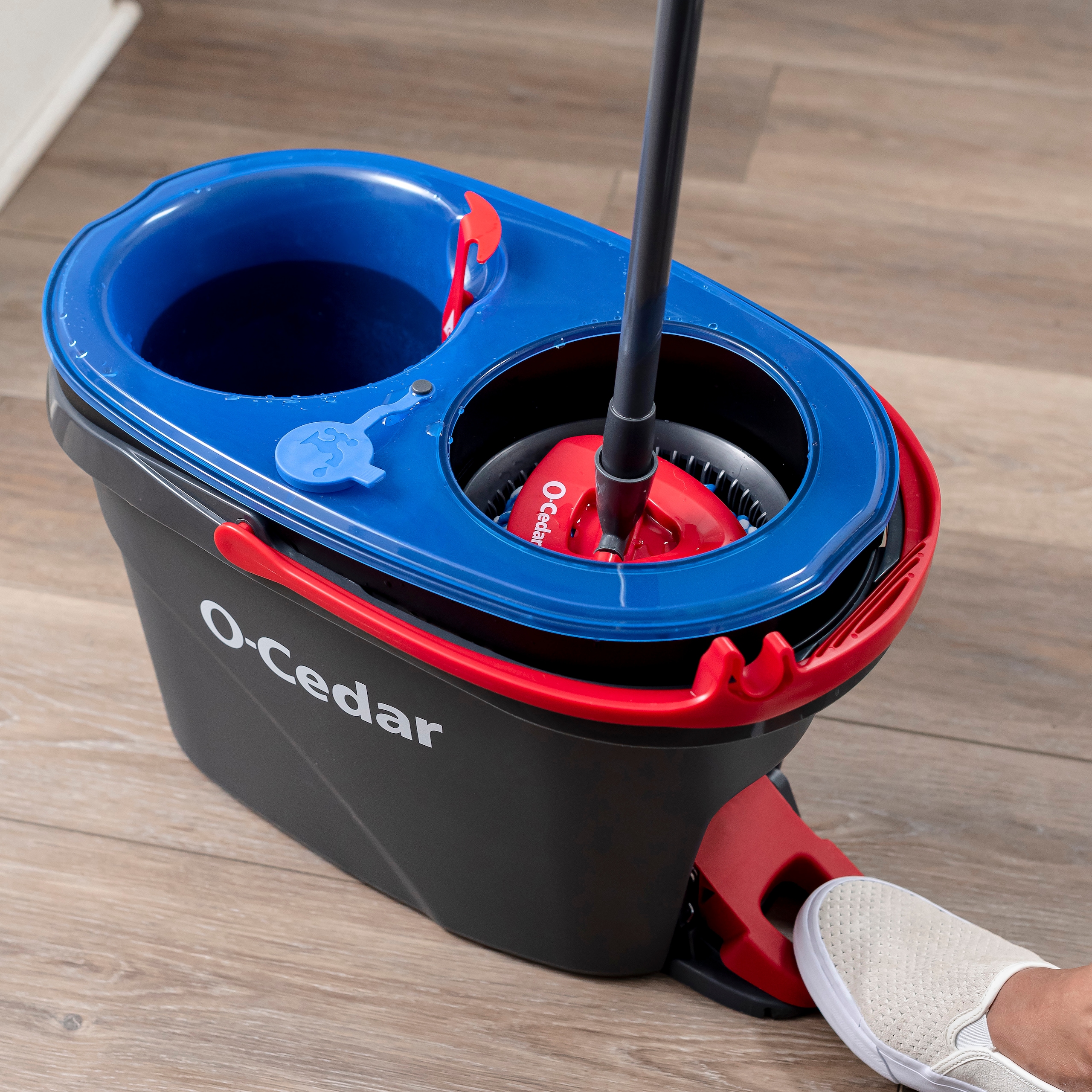 O-Cedar EasyWring RinseClean Spin Mop and Bucket System, Hands-Free System  
