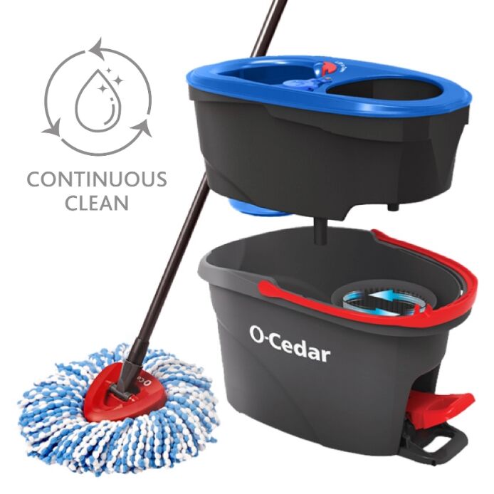 O-Cedar Microfiber EasyWring Spin Mop & Bucket System - Shop Mops at H-E-B