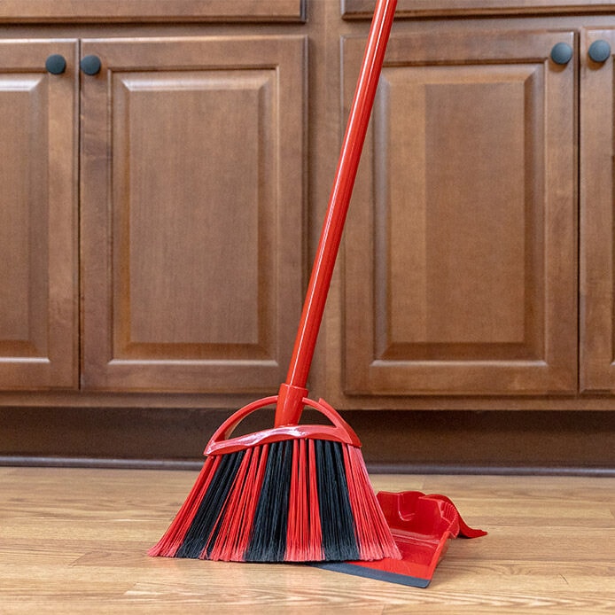O-Cedar PowerCorner One Sweep Broom with Step-On Dust-Pan