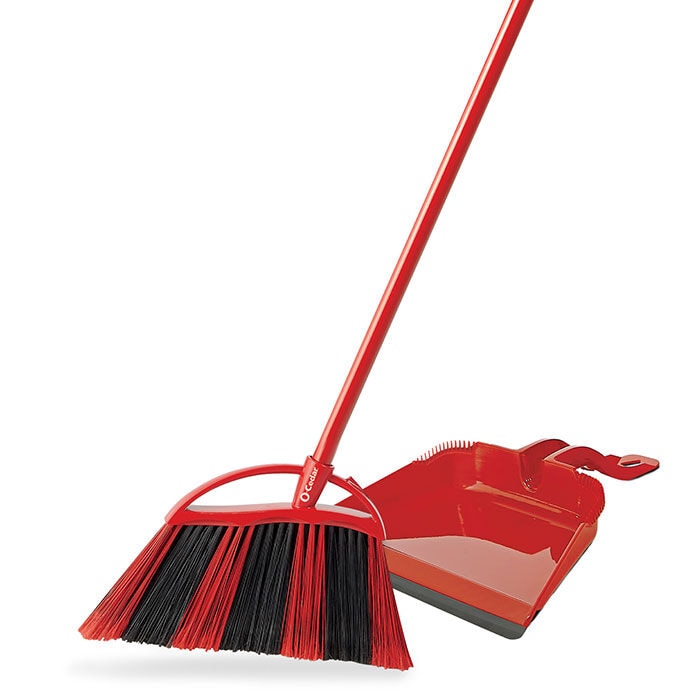 O-Cedar PowerCorner One Sweep Broom with Step-On Dust Pan